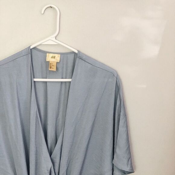 Blue Satin h&m wedding bridesmaid Gown - Picture 3 of 9